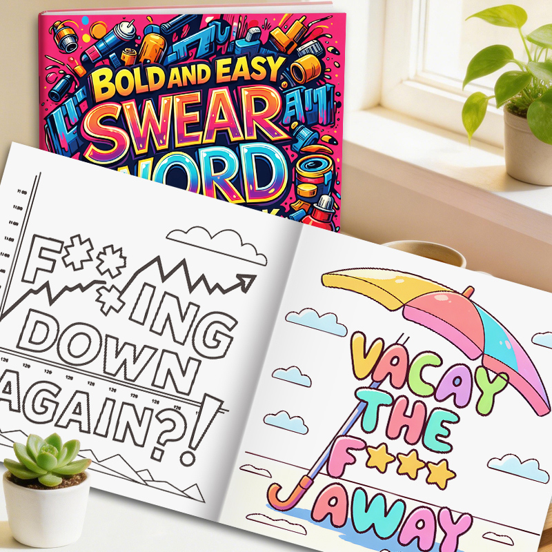 Art Book Illustration - Adult Coloring Book with Witty and