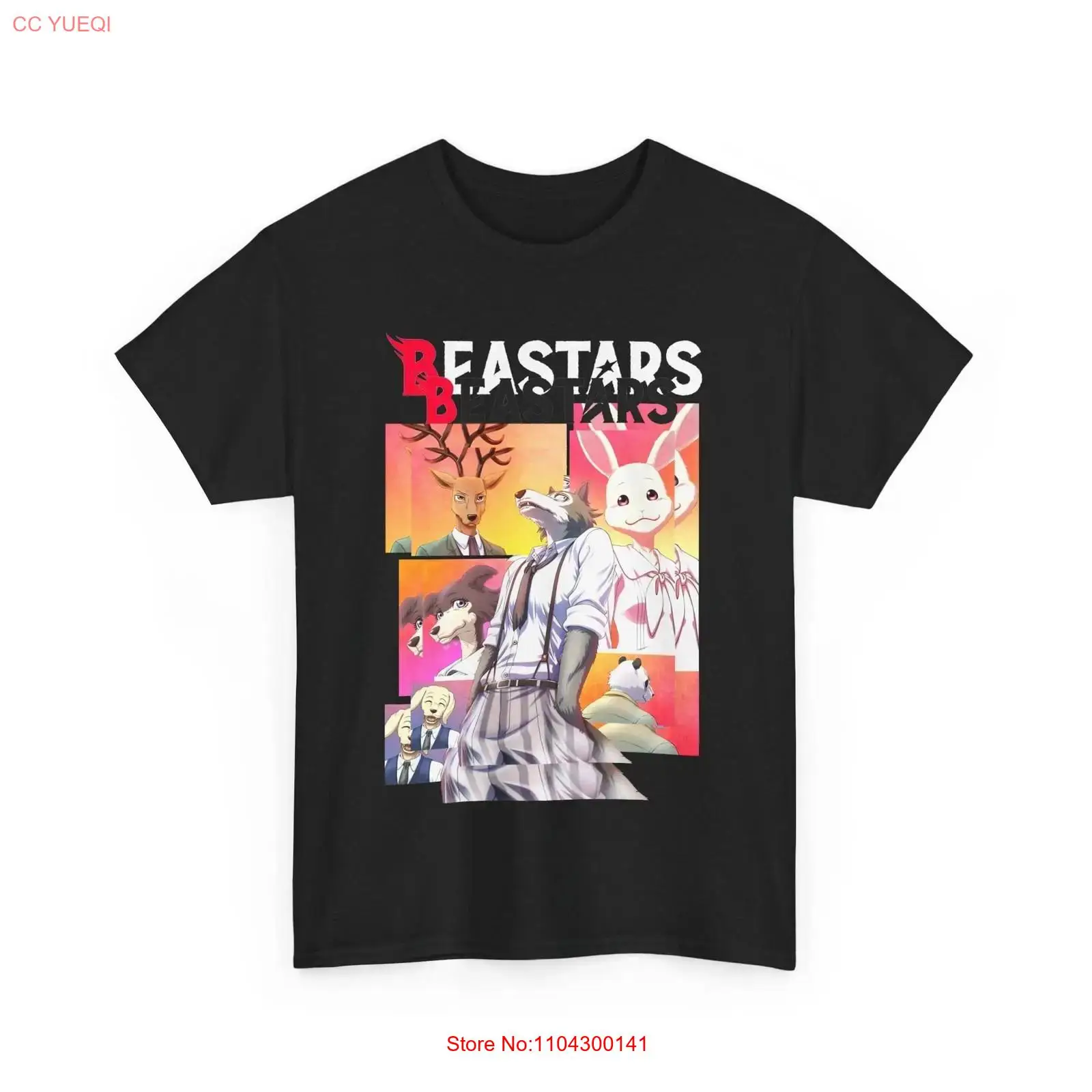 Anime Merchandise Clothes - Anime Beastars Legoshi Black T Shirt