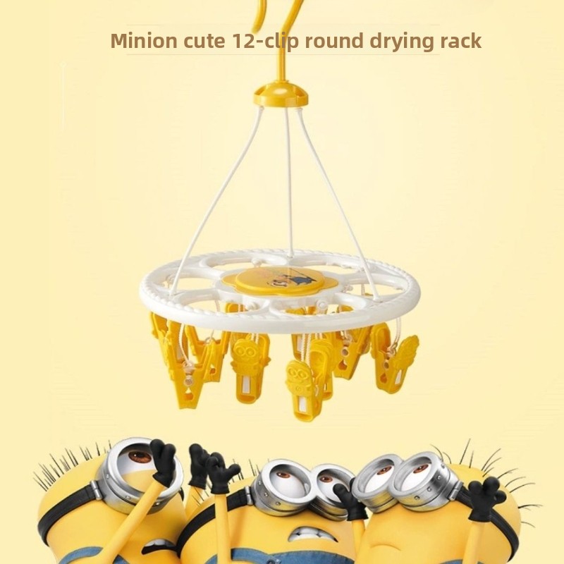 Anime Merchandise Clothes - Minions cartoon cute round clothes hanger