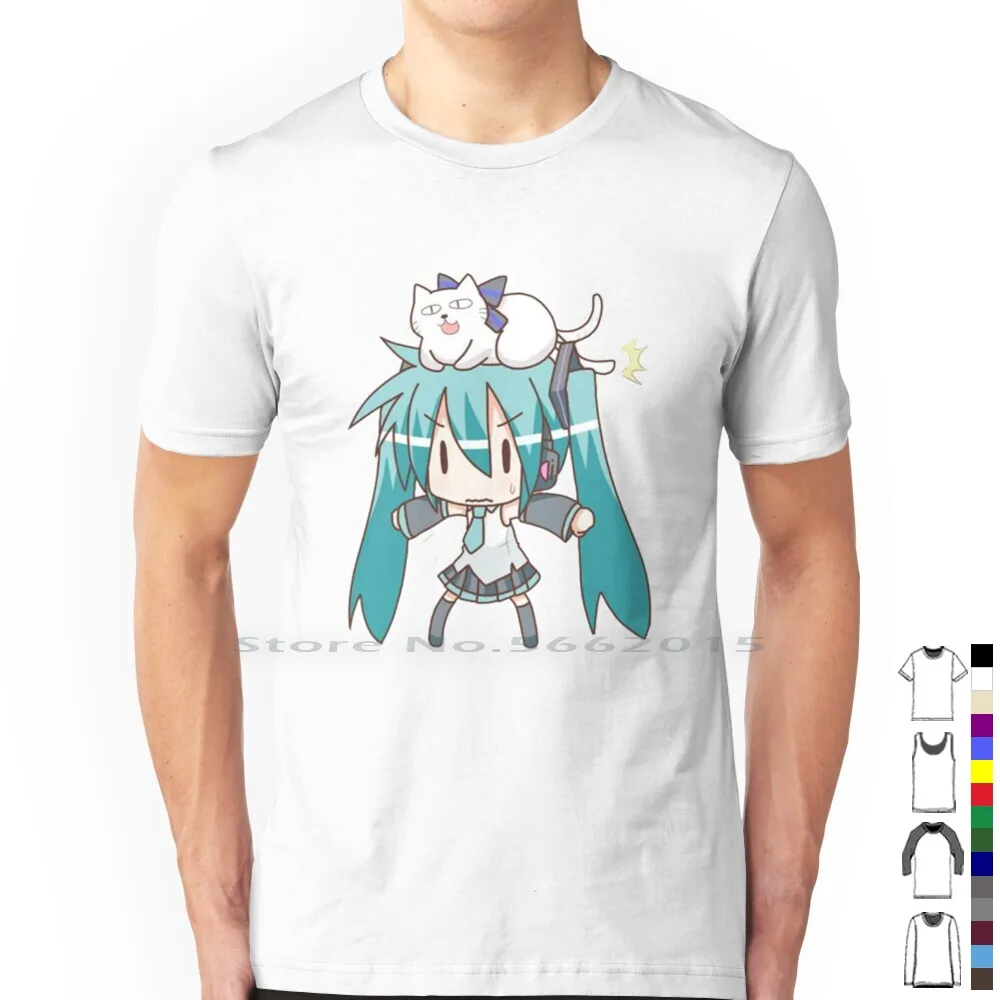 Anime Merchandise Clothes - Miku T Shirt 100% Cotton Kawaii