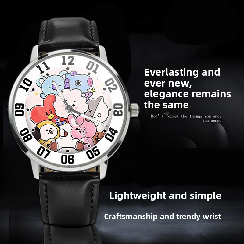 BT21 cartoon cute student watc - Anime Merchandise Types 评论和价格