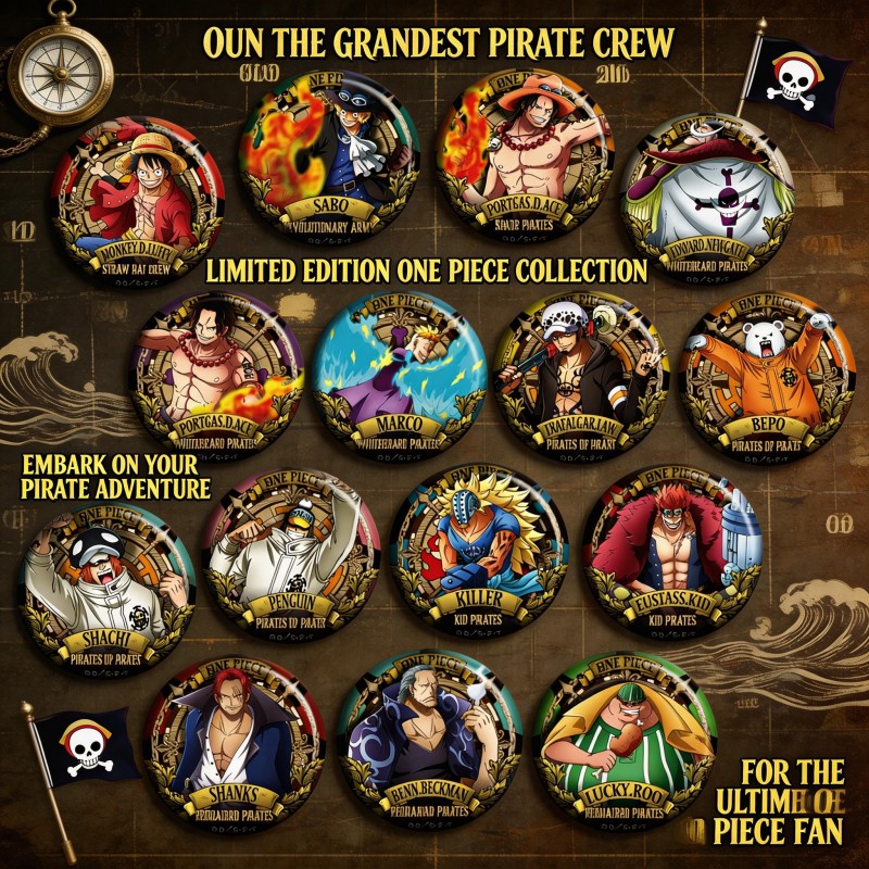 ONEPIECE Anime Badge Pin C Typ - Anime Merchandise Types 评论和价格